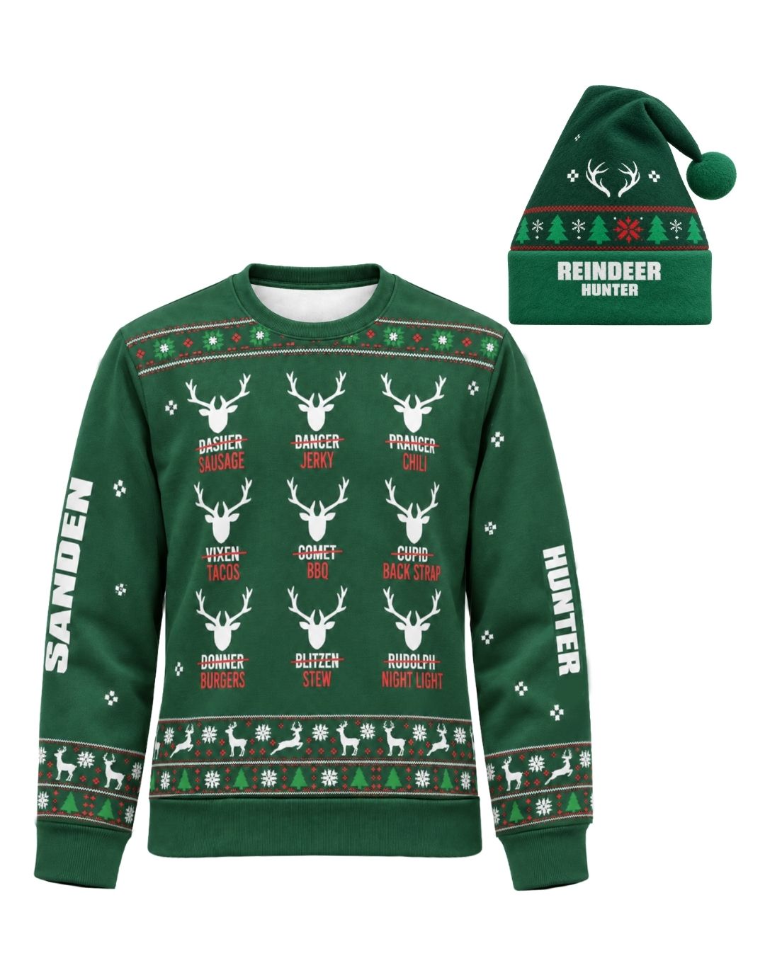 combo - Personalized Reindeer Hunter Christmas Pairing