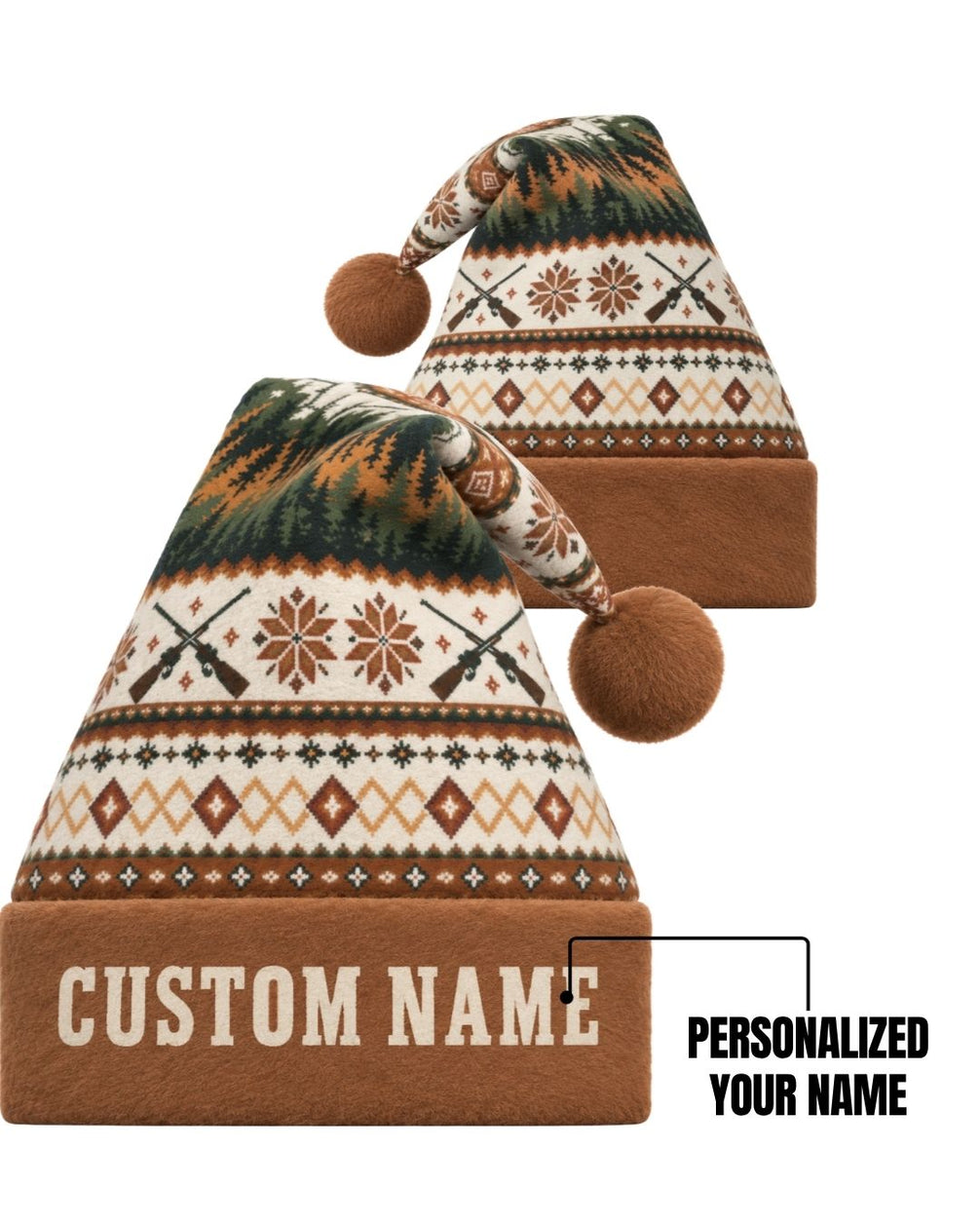 hat - Personalized Run Run Rudolph Christmas Pairing