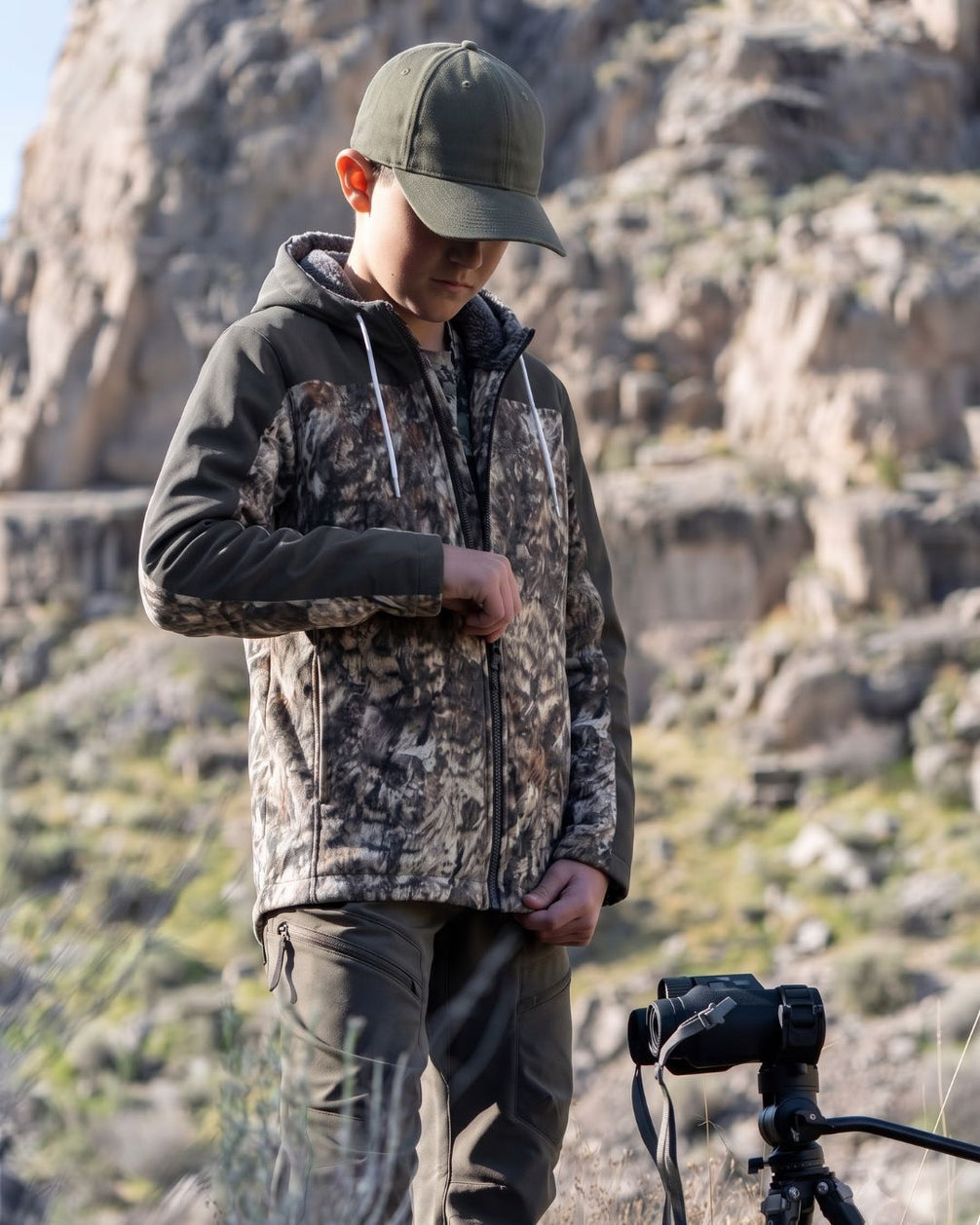 Timber Shadow Kids’ Camo Fleece‑lined Jacket | mockup 04
