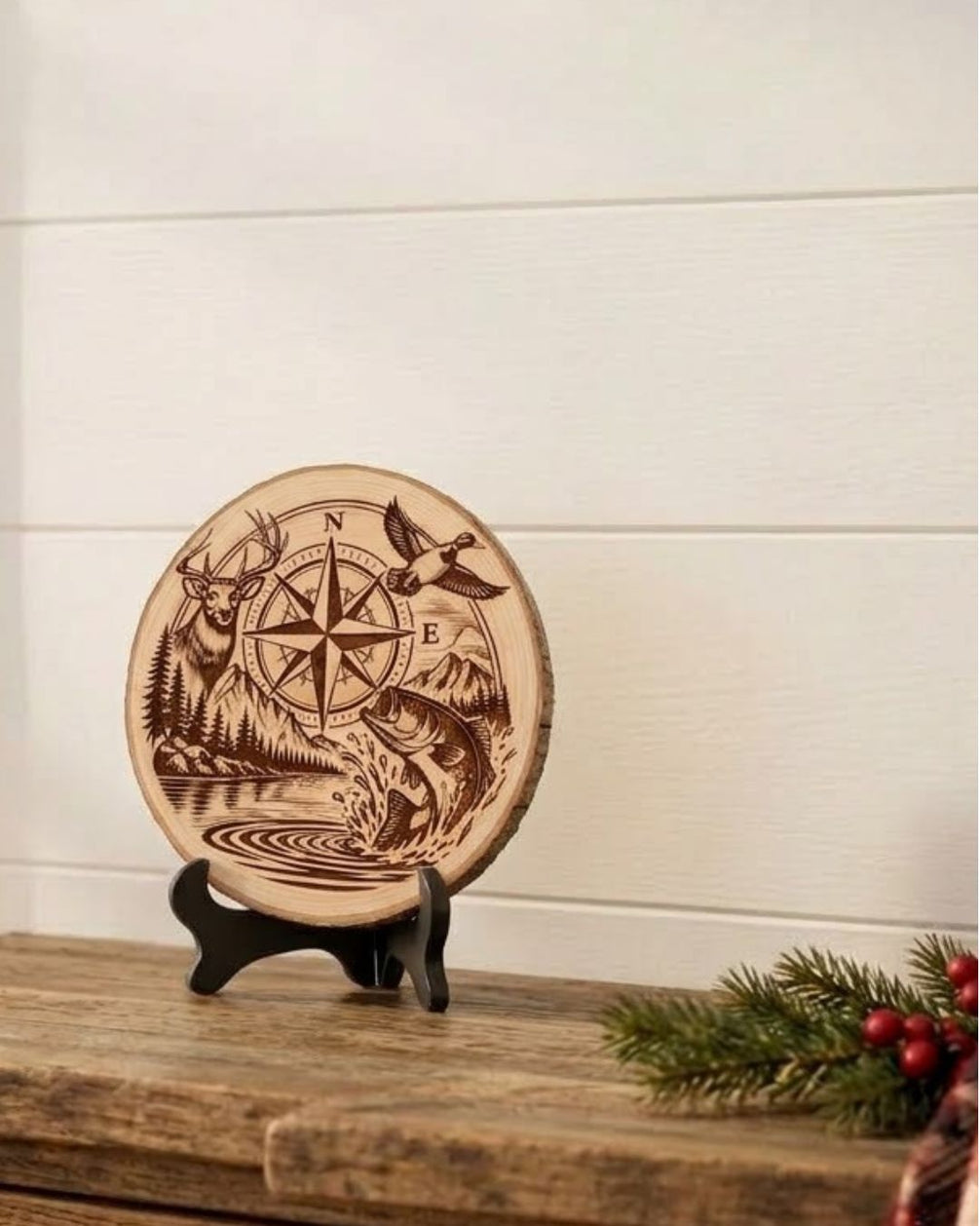 Wild North Compass Wooden Plaque | gallery 4