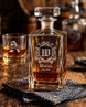 Personalized Gothic Coat Of Arms Whiskey Decanter Gift Set | GS131009 | mockup 05
