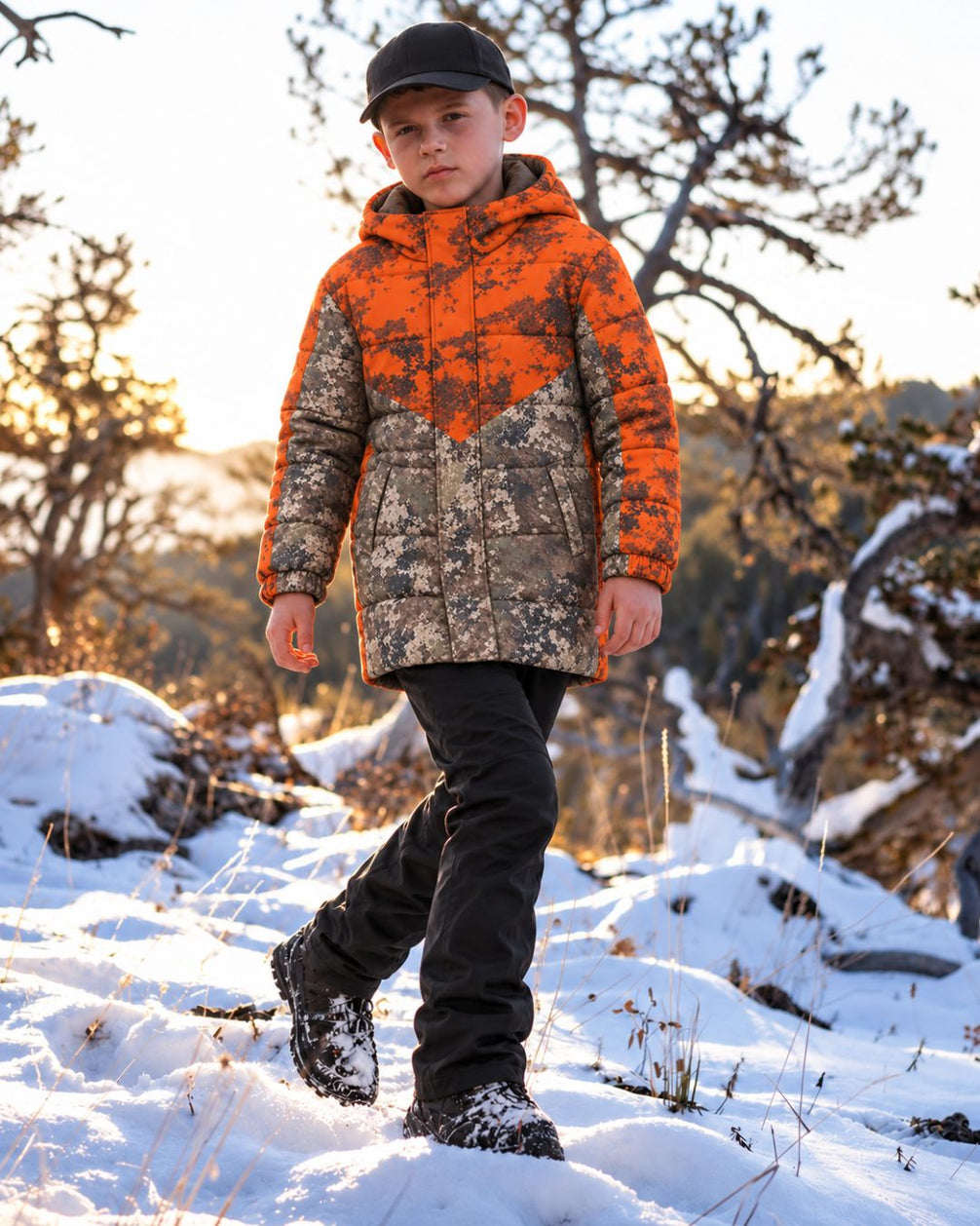 Blaze Granite Camo Kids’ Coat Jacket | mockup 05