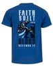 Faith Built This Blood Defends It T-shirt | Royal Blue | mockup 04