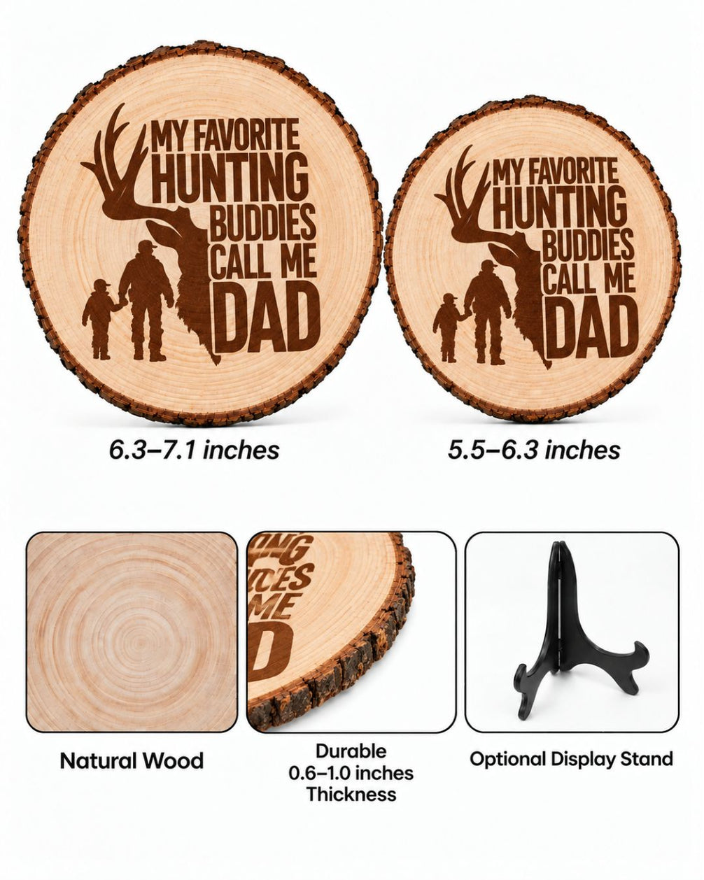 Hunting Buddies Call Me Dad Wood Plaque | gallery 5