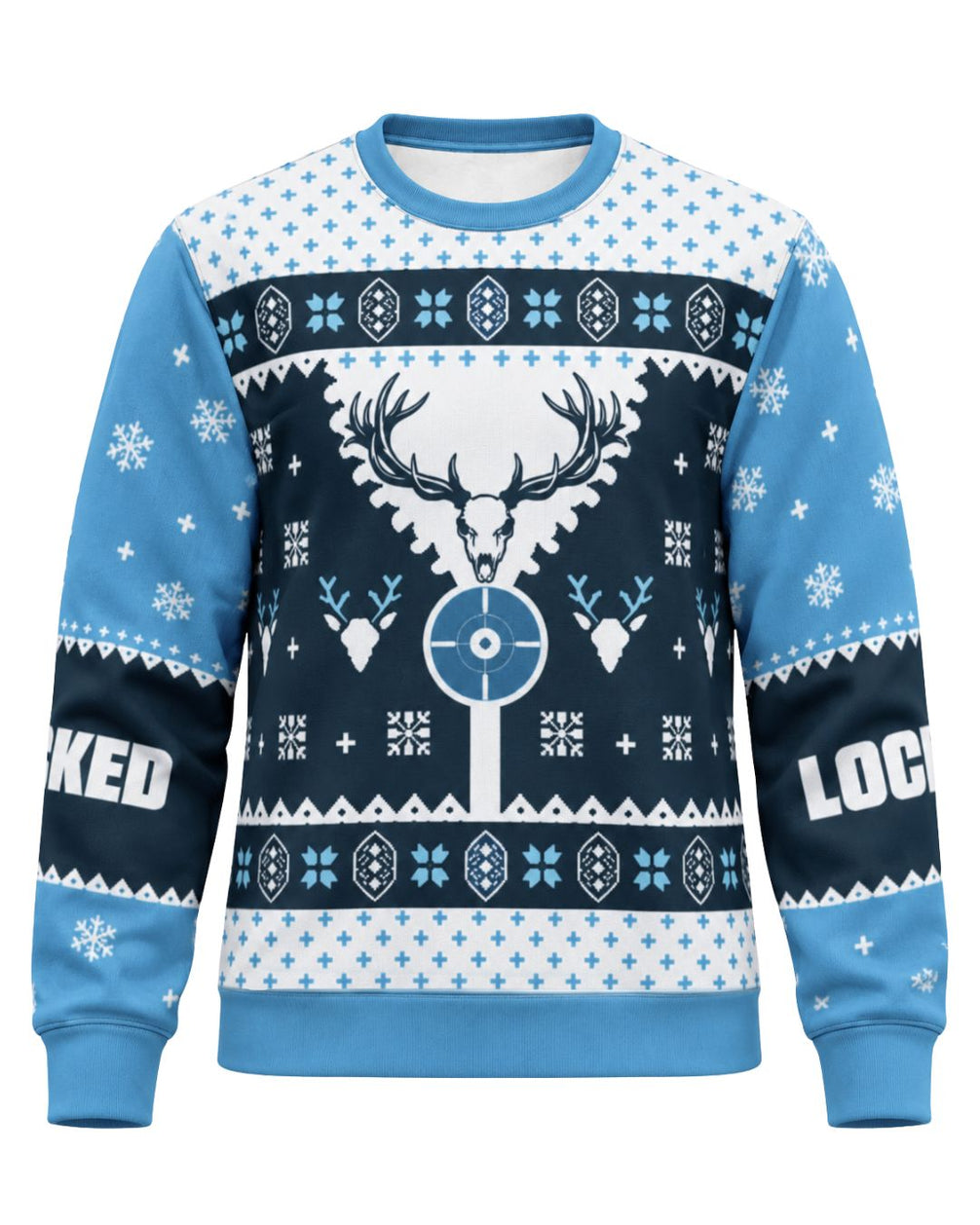 sweatshirt - Locked On Whitetail Crosshair Christmas Pairing