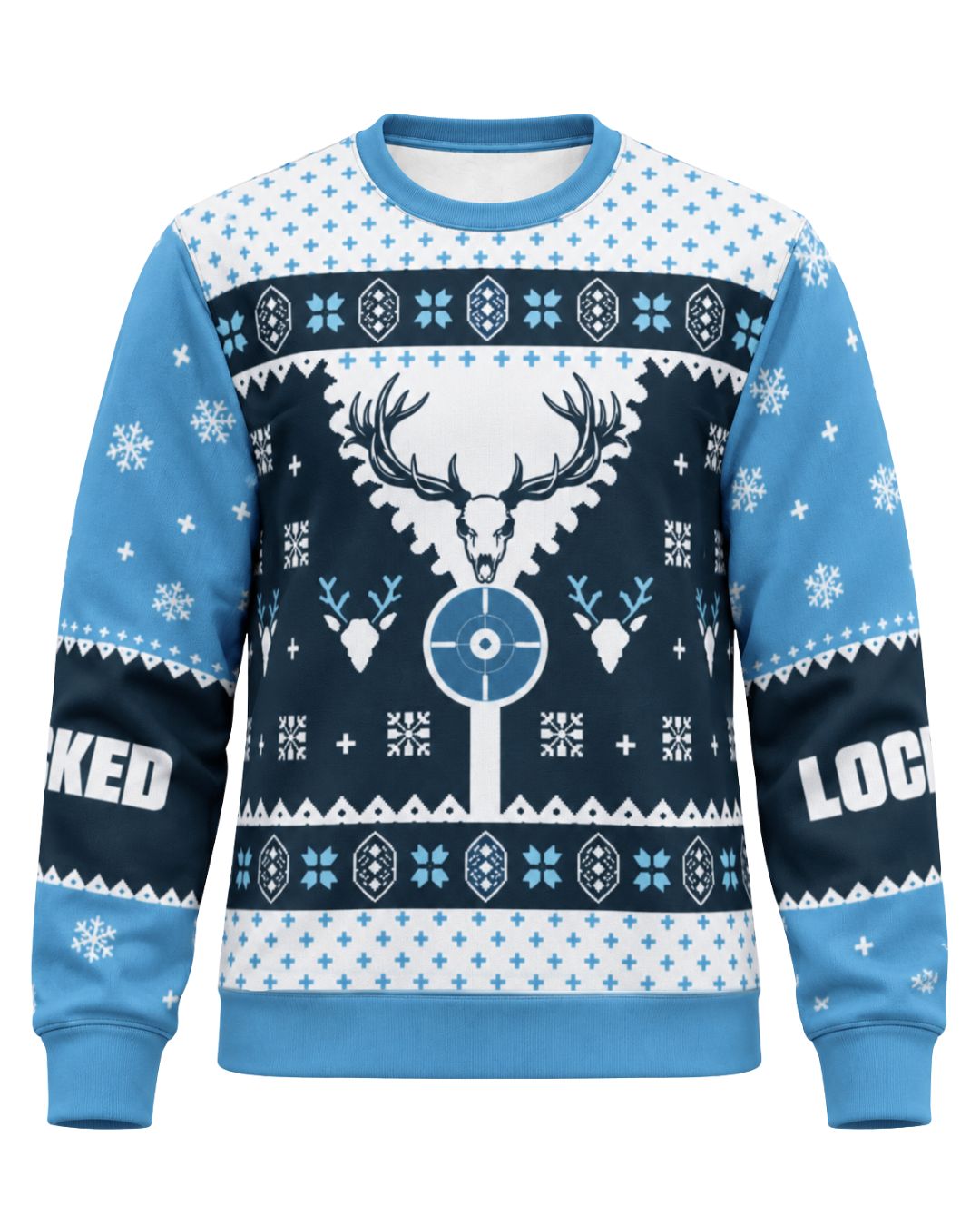 sweatshirt - Locked On Whitetail Crosshair Christmas Pairing