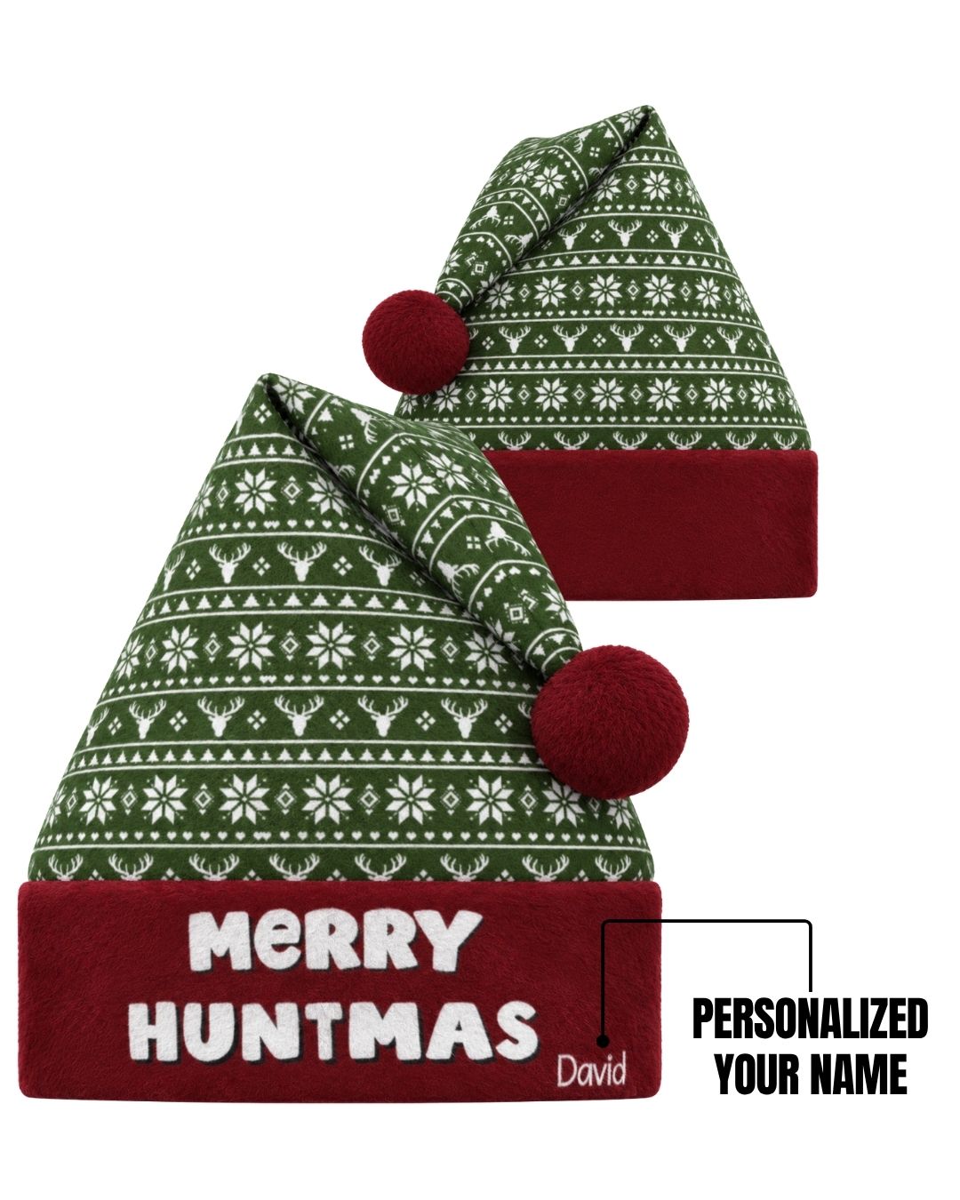 hat - Personalized Merry Huntmas Christmas Pairing