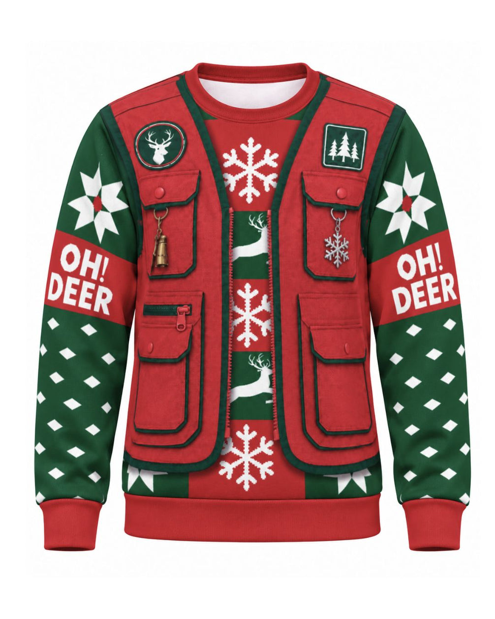 sweatshirt - Personalized Oh! Deer Christmas Pairing