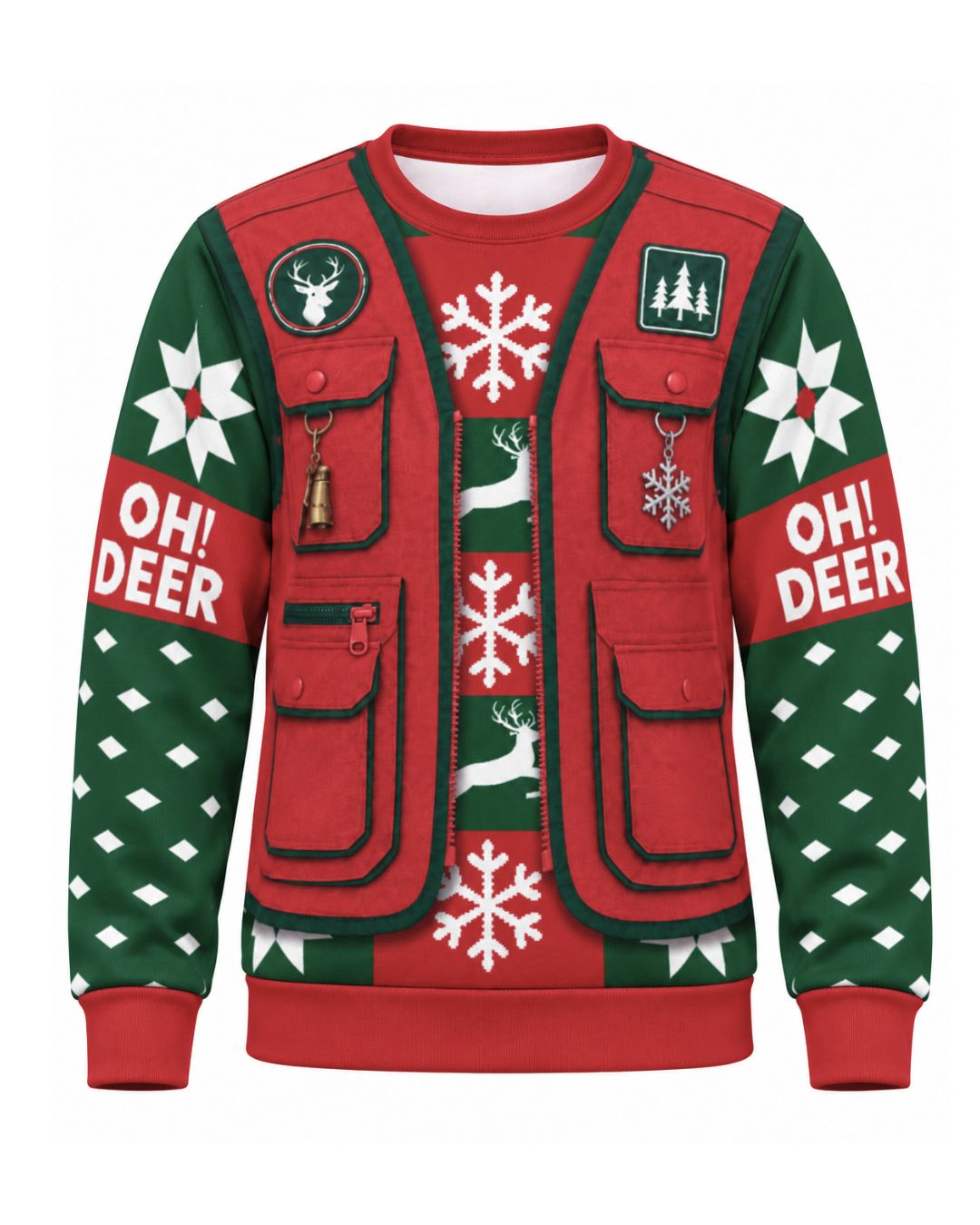 sweatshirt - Personalized Oh! Deer Christmas Pairing