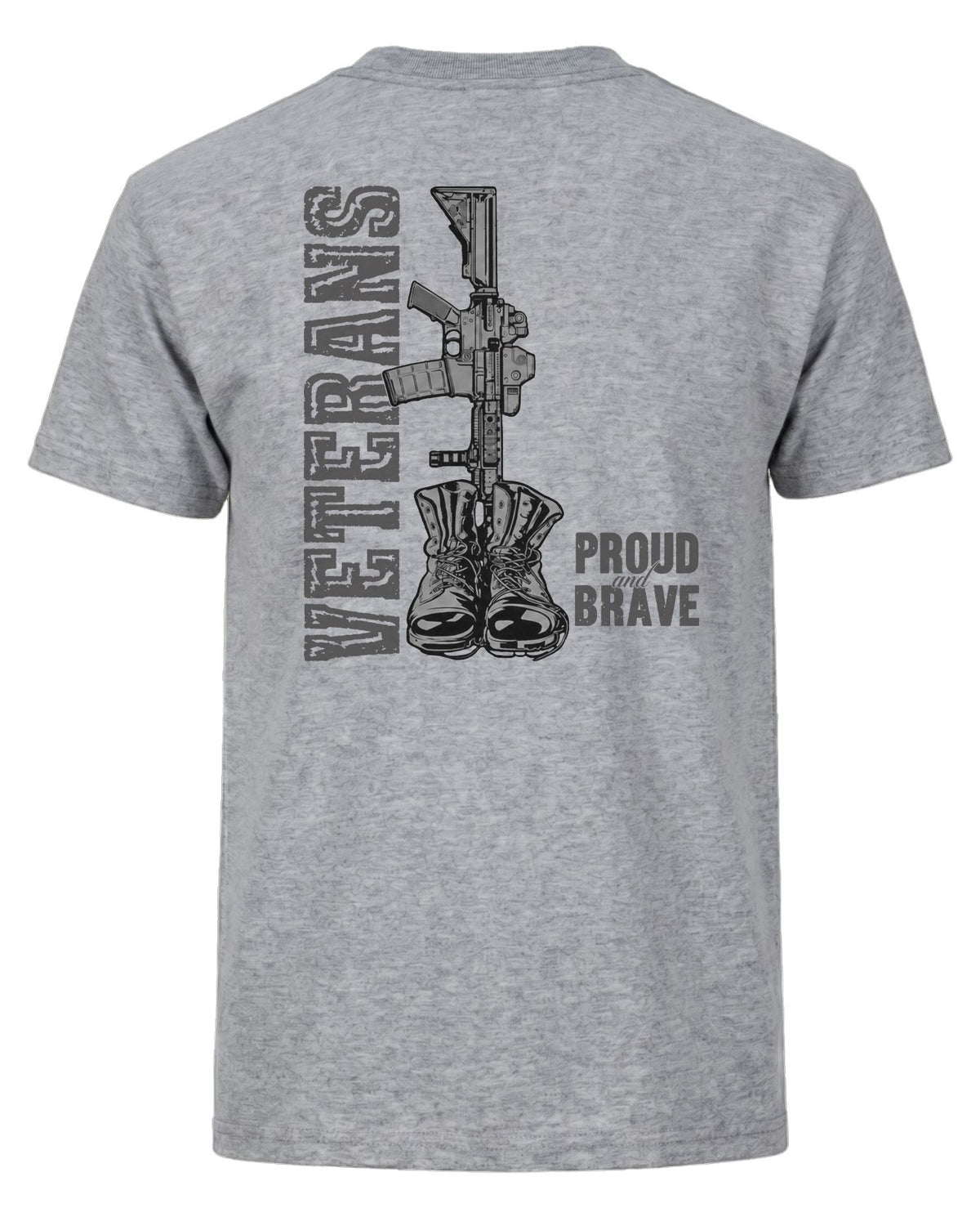 Veterans Proud and Brave T-shirt | Sport Grey | mockup 03