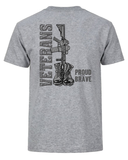 Veterans Proud and Brave T-shirt | Sport Grey | mockup 03