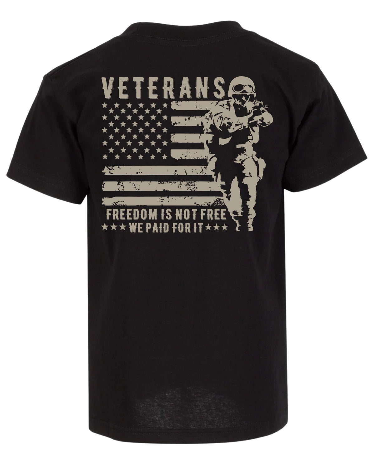 We Paid For It Veteran T-shirt | Black | mockup 05