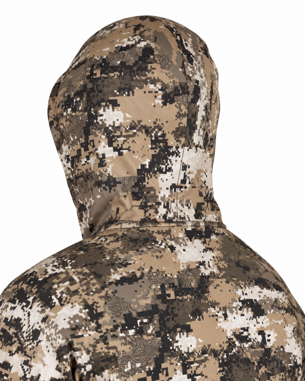 Whitetail Driven Camo Balaclava Hoodie | mockup 05