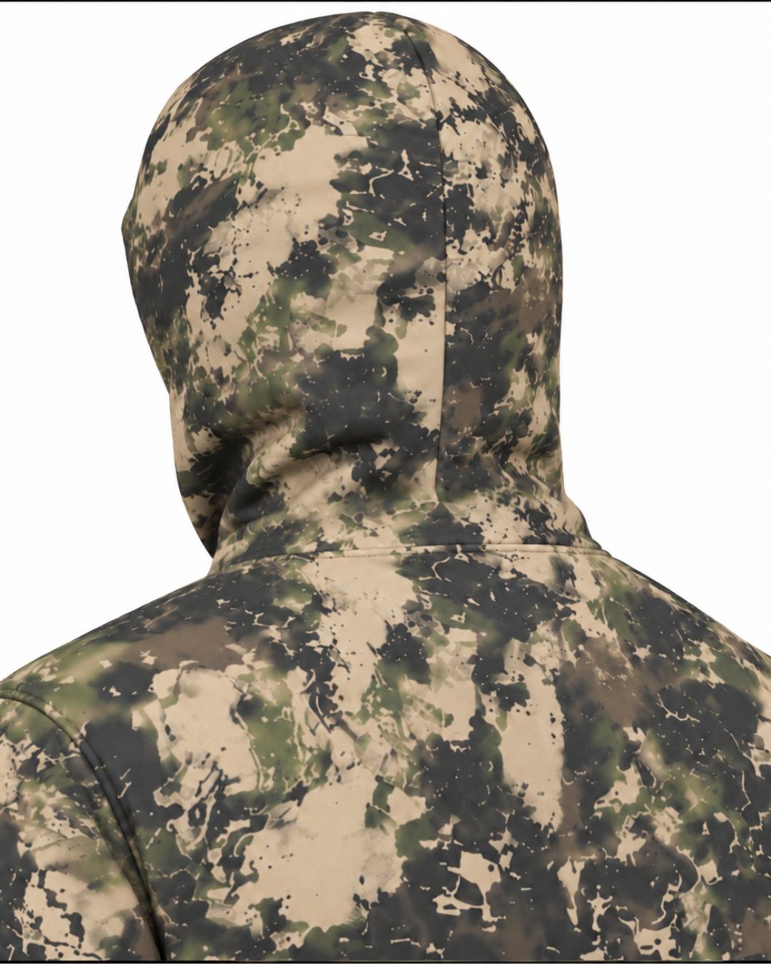 Whitetail Signal Camo Balaclava Hoodie | mockup 05
