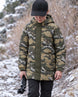 Woodland Pixel Camo Kids' Coat Jacket | mockup 05