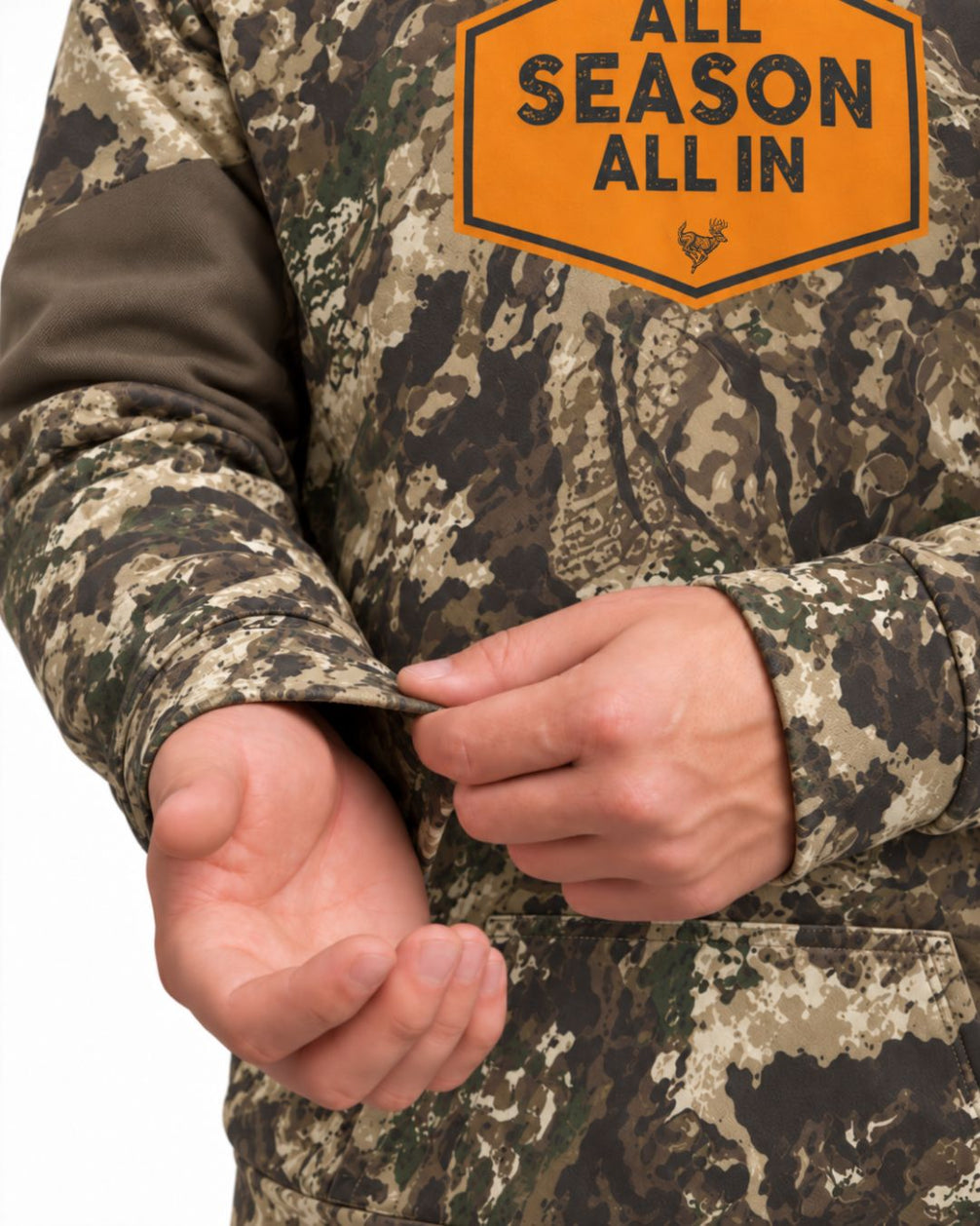 All Season All In Camo Balaclava Hoodie | mockup 06