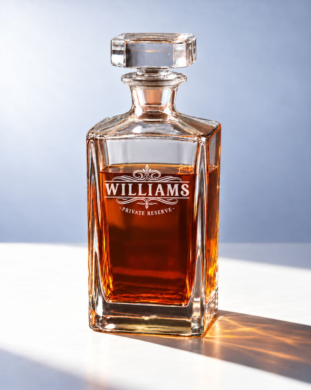 Personalized Classic Scrollwork Whiskey Decanter Gift Set | GS131010 | mockup 06