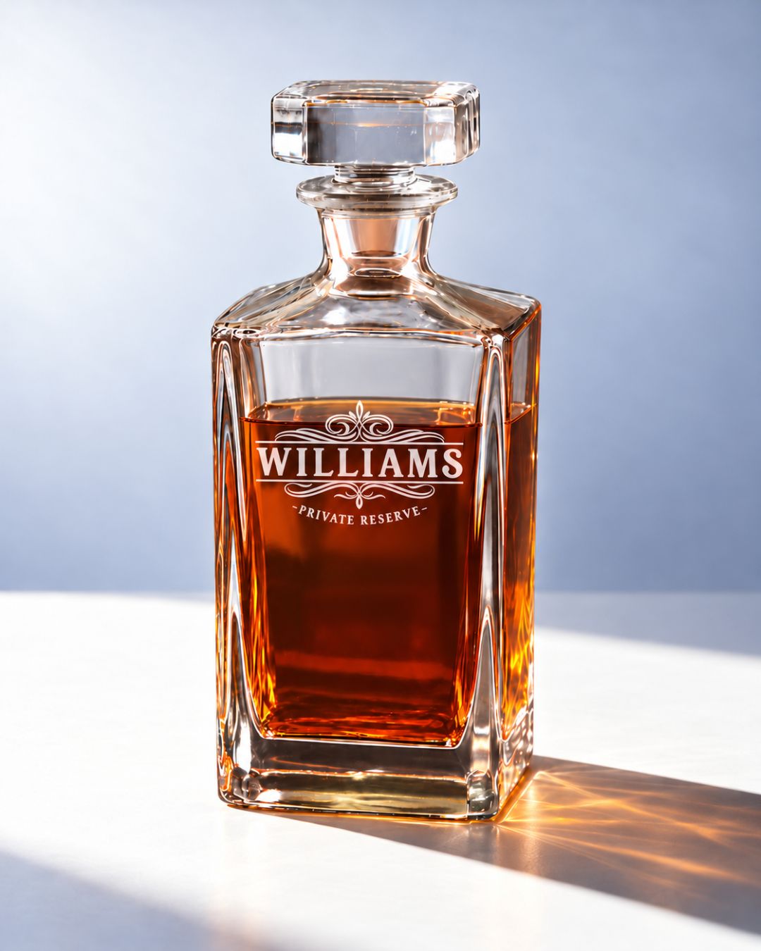Personalized Classic Scrollwork Whiskey Decanter Gift Set | GS131010 | mockup 06