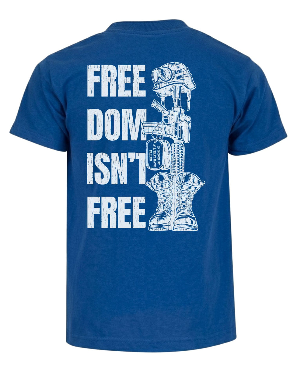 Freedom Isn't Free T-shirt | Royal Blue | mockup 04