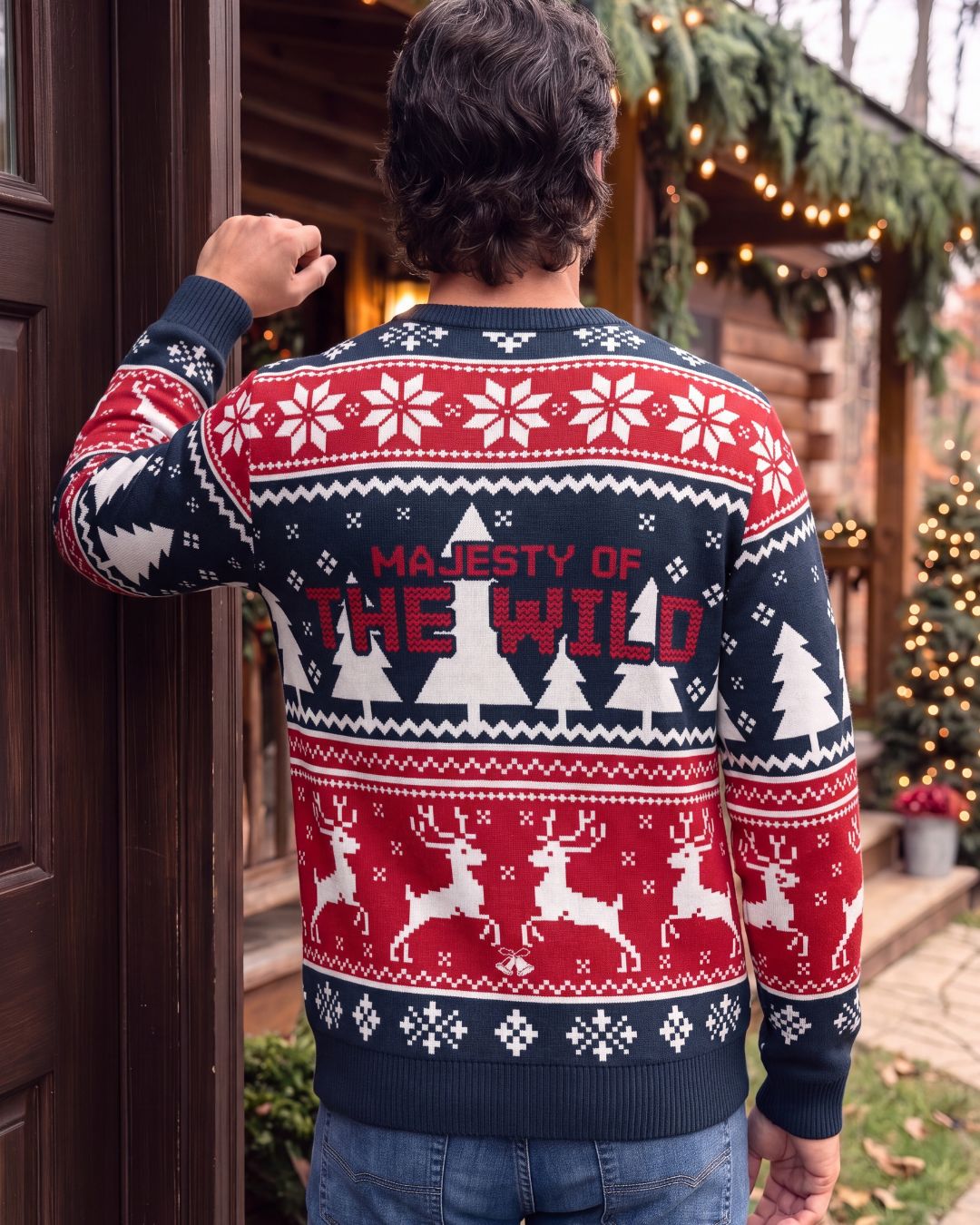 Majesty Of The Wild Christmas Ugly Sweater | mockup 06