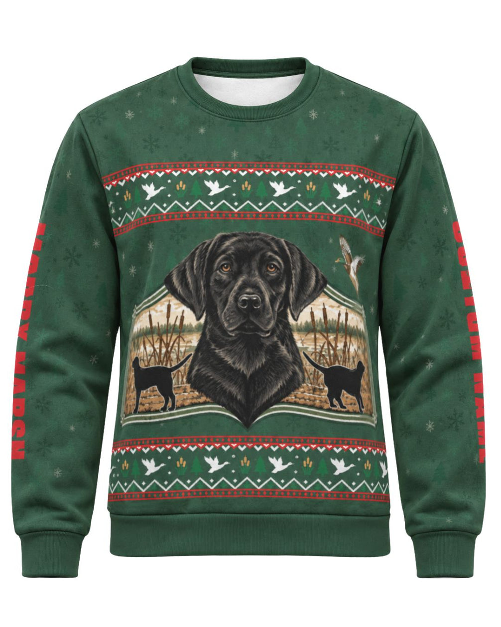 sweatshirt - Merry Marsh Retriever Christmas Pairing