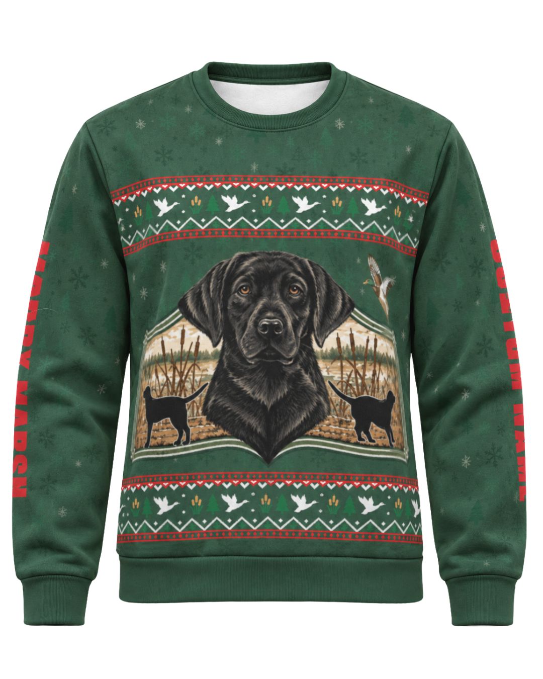 sweatshirt - Merry Marsh Retriever Christmas Pairing