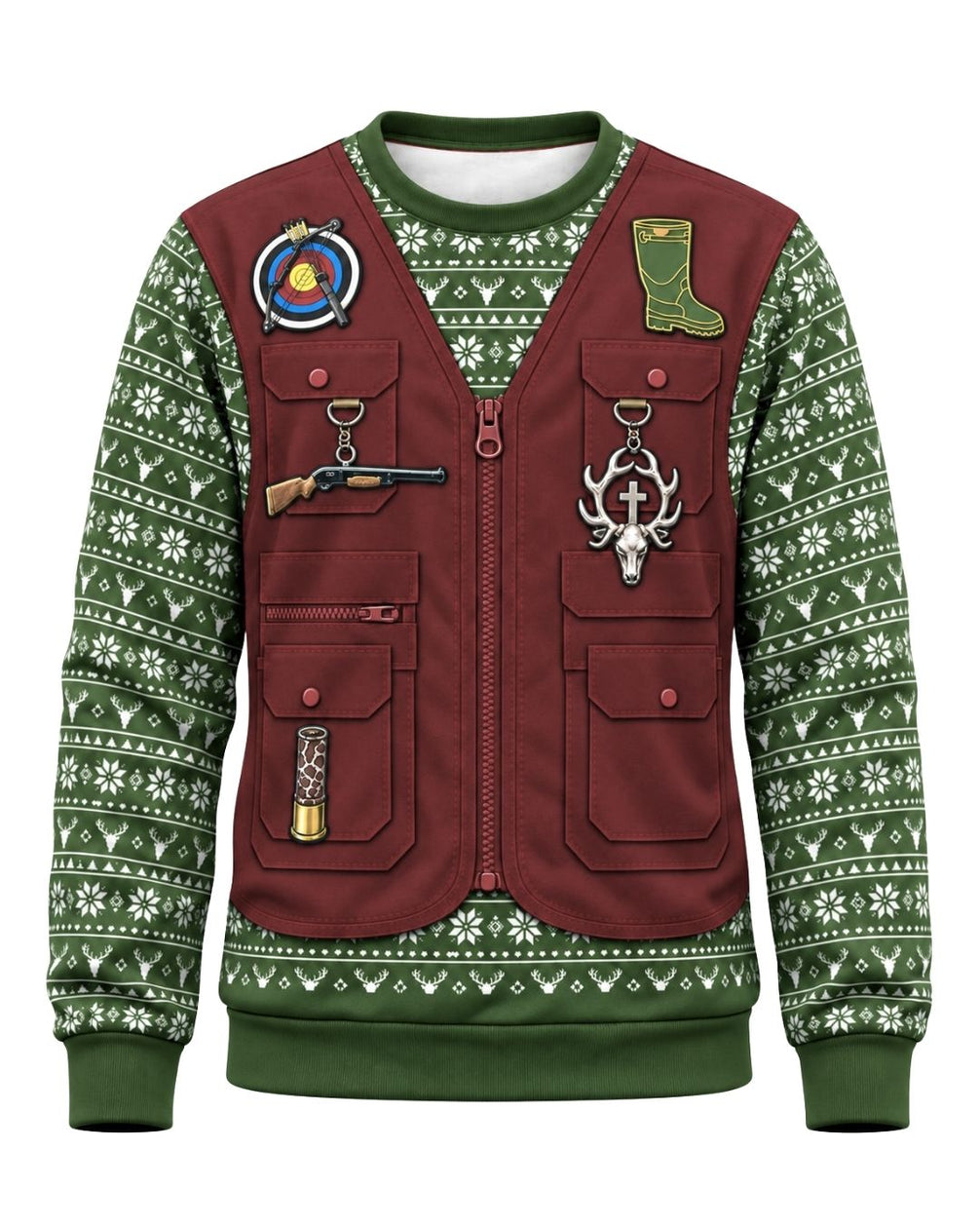 sweatshirt - Personalized Merry Huntmas Christmas Pairing