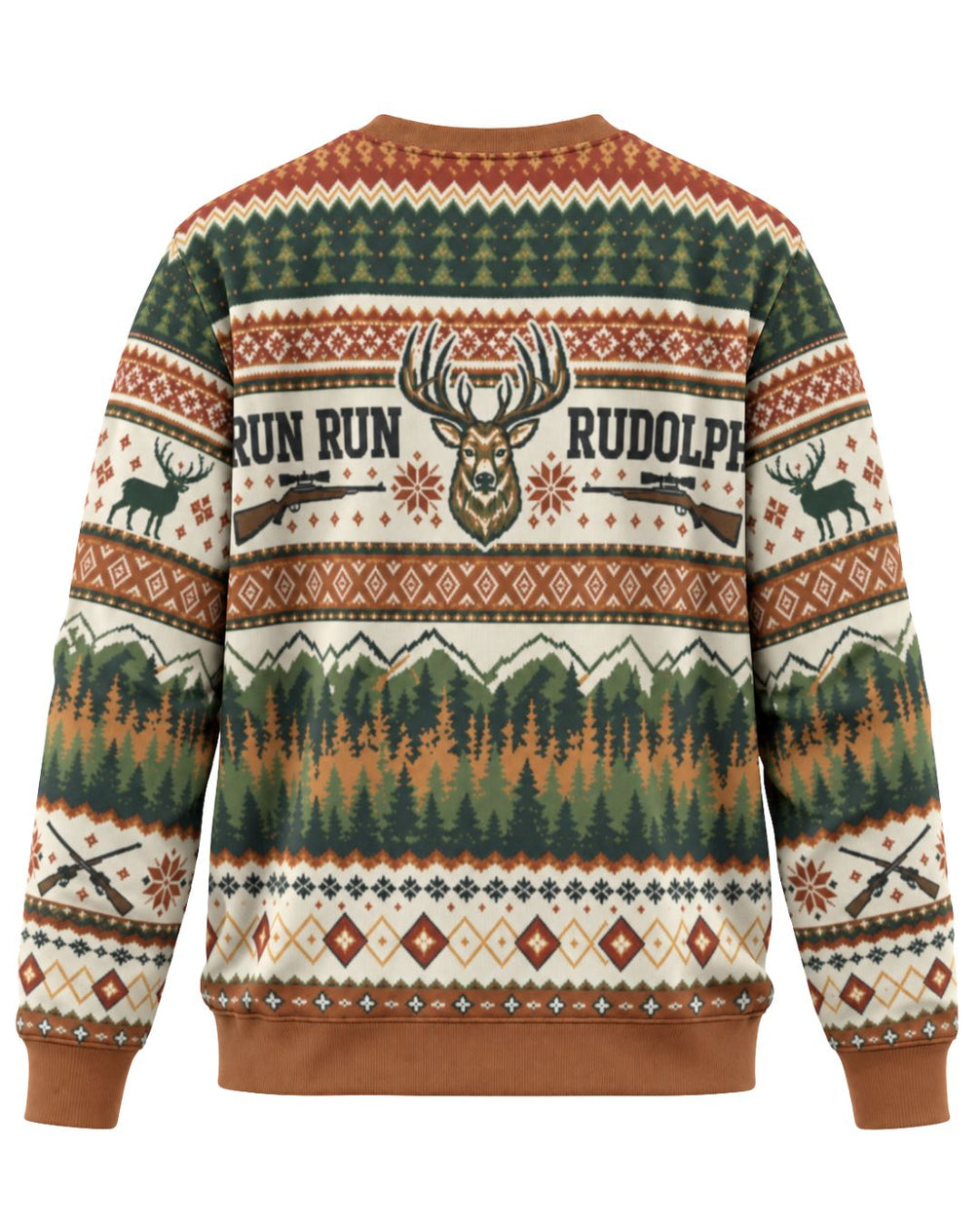 sweatshirt - Personalized Run Run Rudolph Christmas Pairing