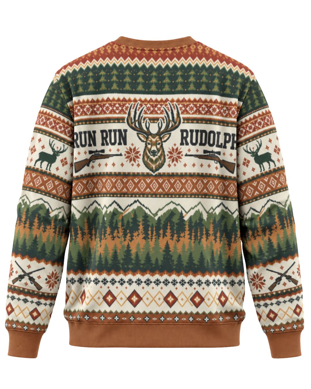 sweatshirt - Personalized Run Run Rudolph Christmas Pairing