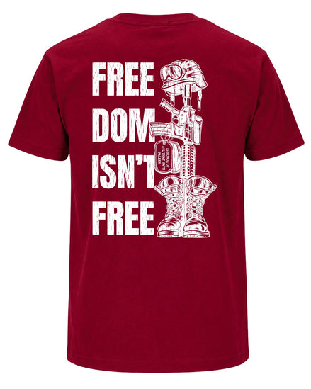 Freedom Isn't Free T-shirt | Cardinal Red | mockup 05