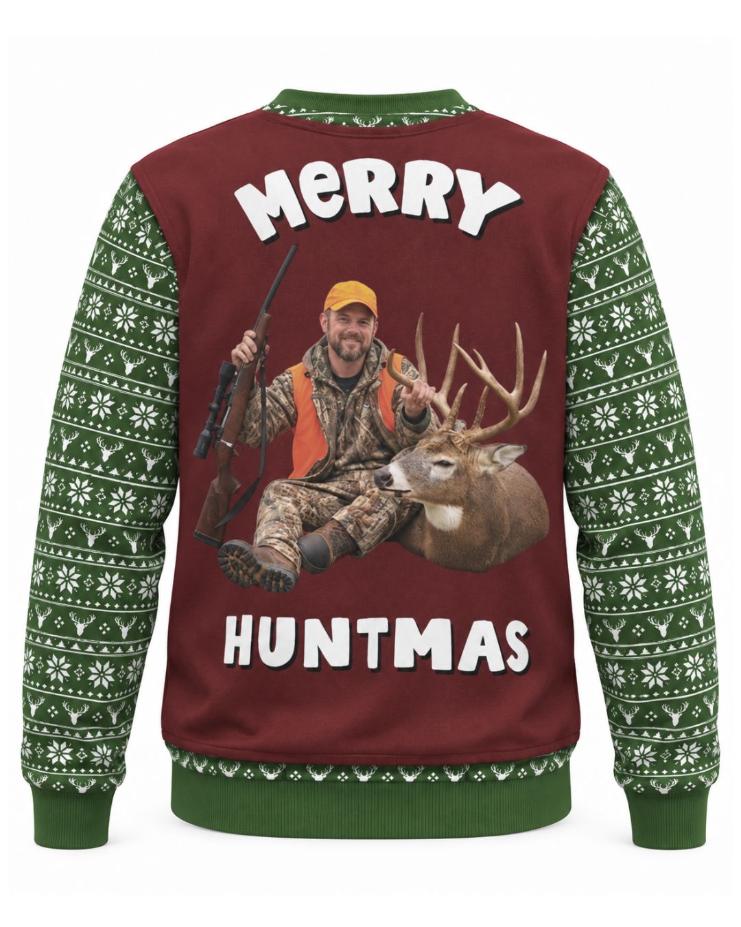 sweatshirt - Personalized Merry Huntmas Christmas Pairing