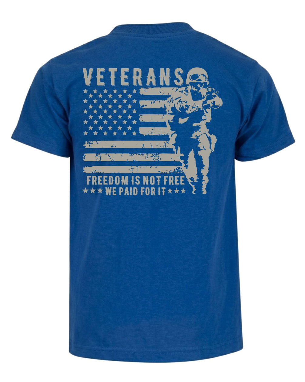 We Paid For It Veteran T-shirt | Royal Blue | mockup 08