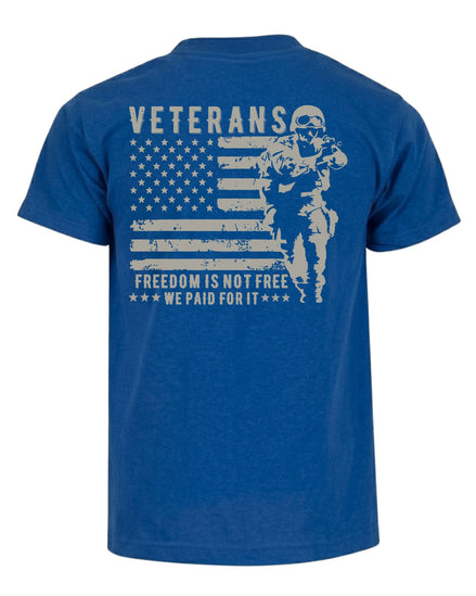 We Paid For It Veteran T-shirt | Royal Blue | mockup 08