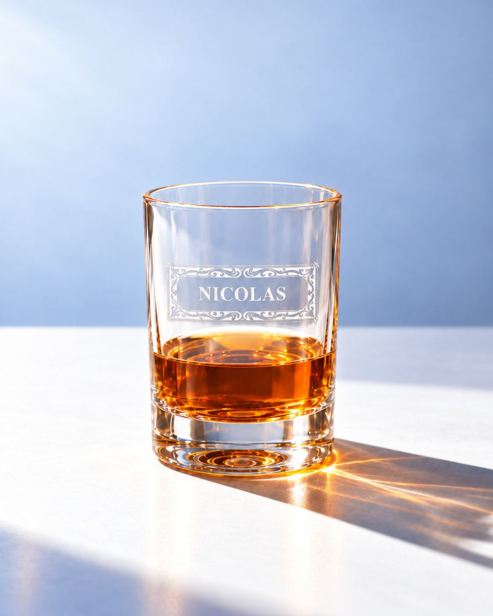 Personalized Classic Scrollwork Whiskey Decanter Gift Set | GS131003 | mockup 07