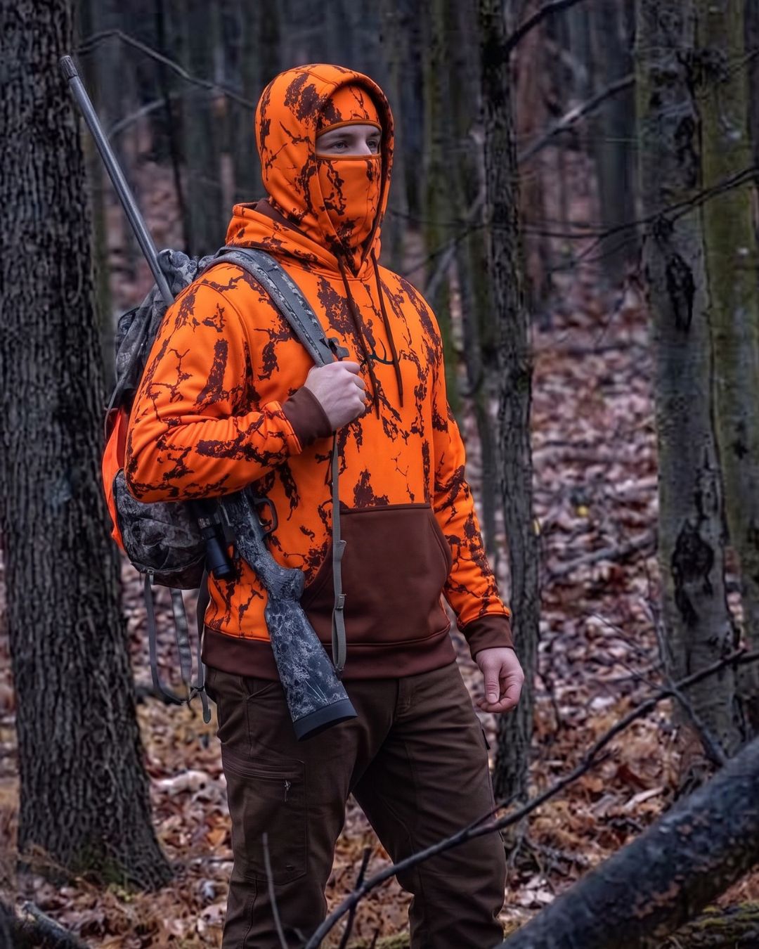 Blaze Go Hunt Camo Balaclava Hoodie | mockup 08