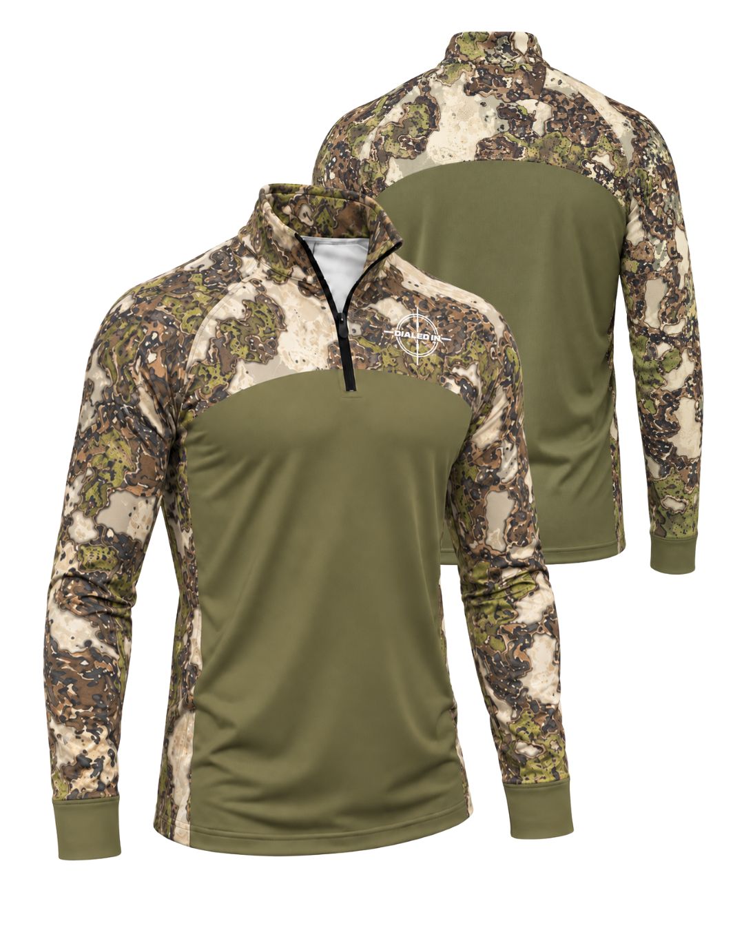 Long-Sleeve / Quarter-Zip Shirt - Dialed In Camo Layering Series | mockup 08