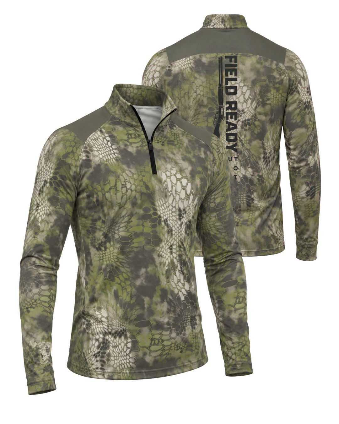 Long-Sleeve / Quarter-Zip Shirt - Field Ready Camo Layering Series | mockup 08