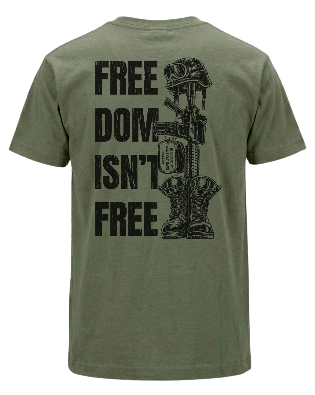 Freedom Isn't Free T-shirt | Military Green | mockup 07