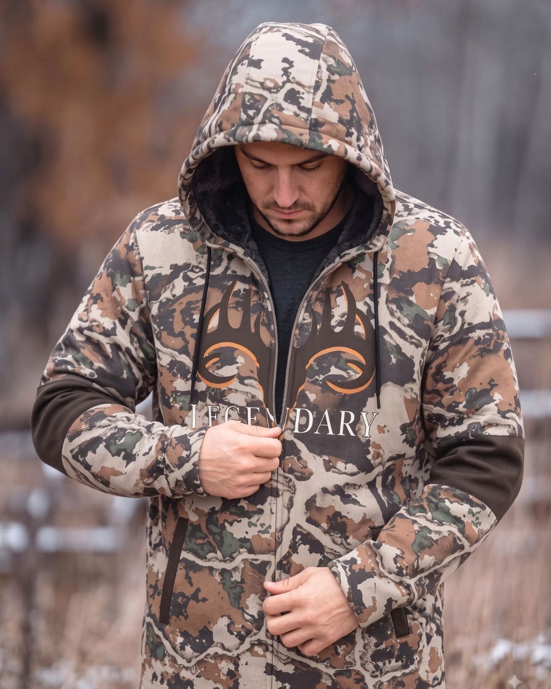 Legendary Camo Fleece-Lined Jacket | mockup 08