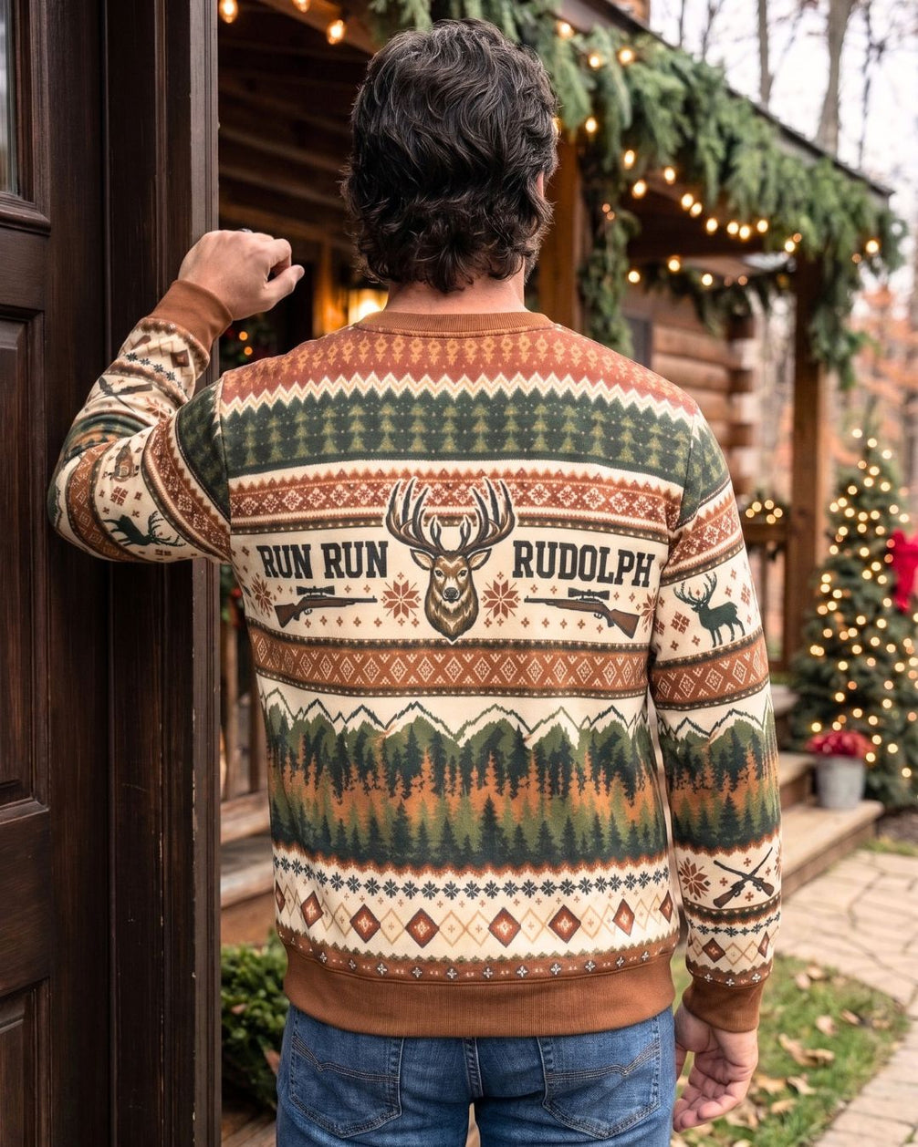 combo - Personalized Run Run Rudolph Christmas Pairing