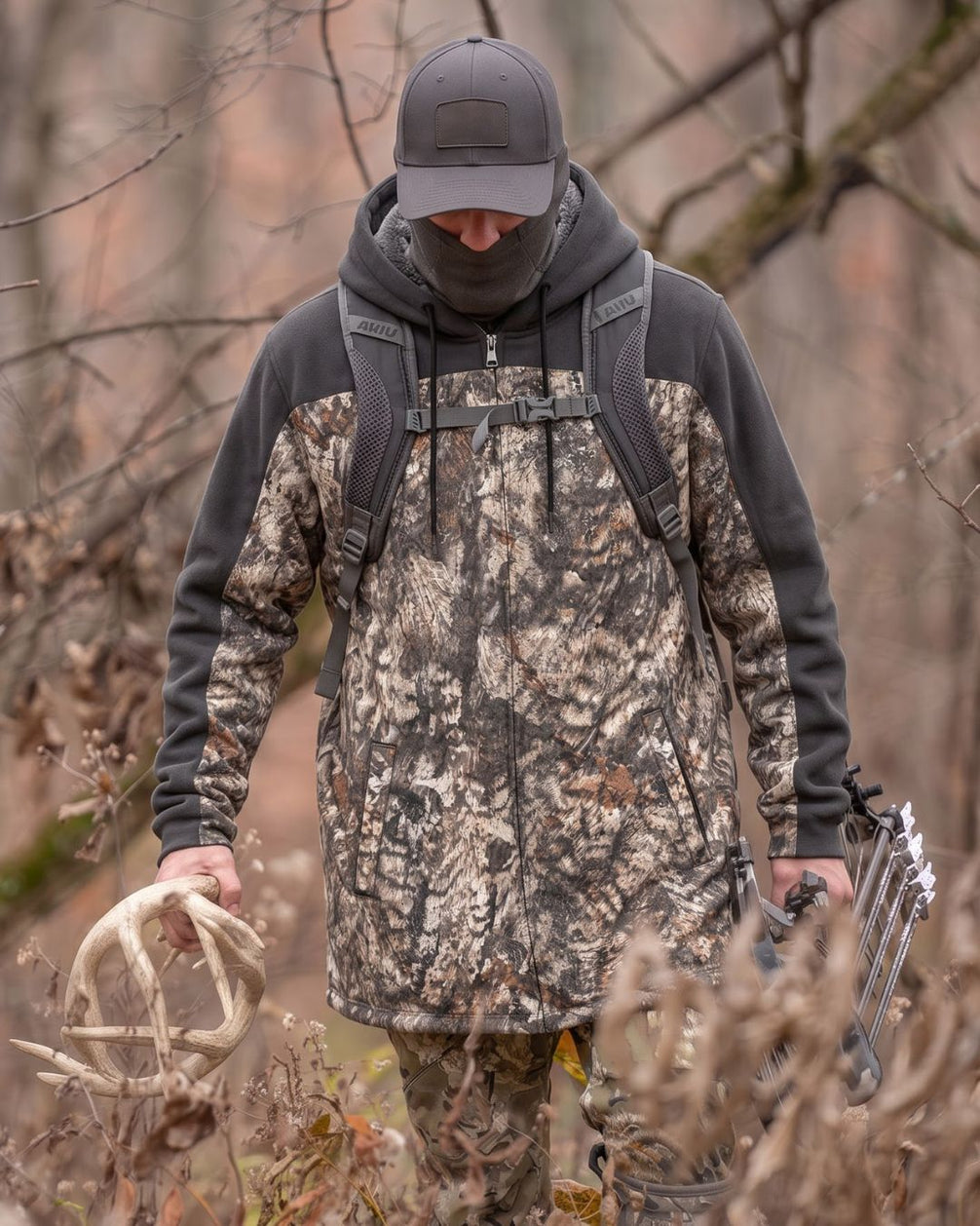 Timber Shadow Camo Fleece-Lined Jacket | mockup 08