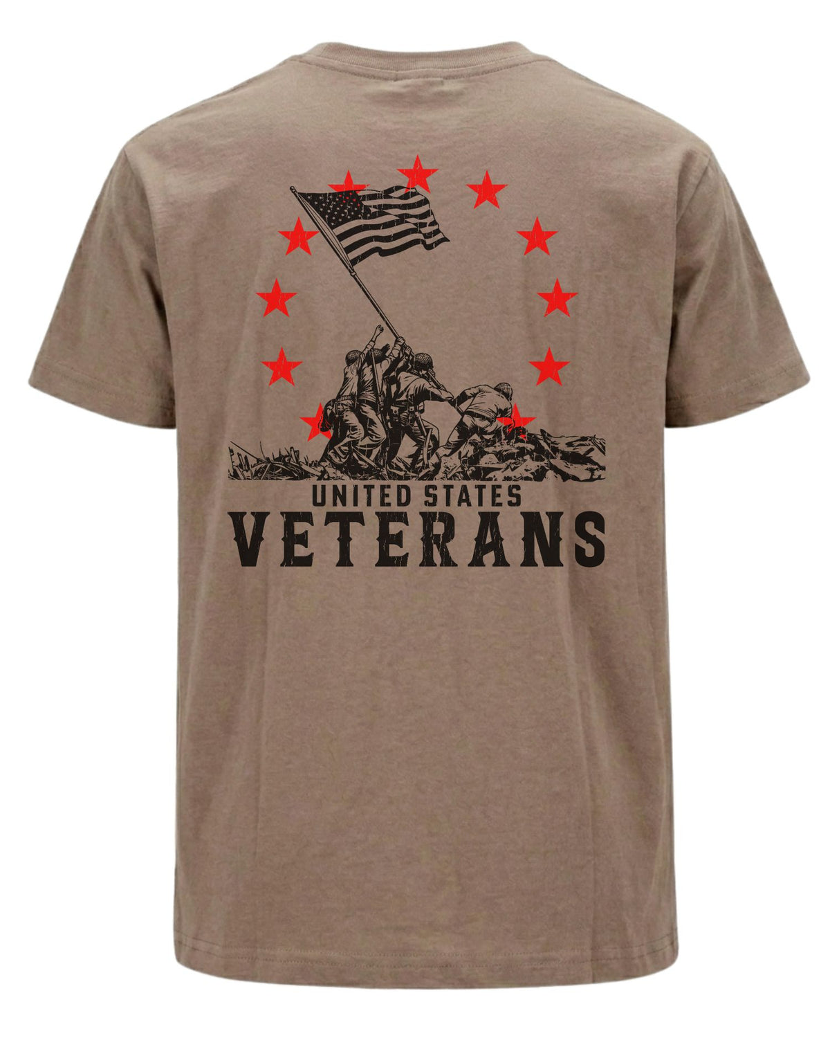 United States Veterans T-shirt | Brown Savana | mockup 07
