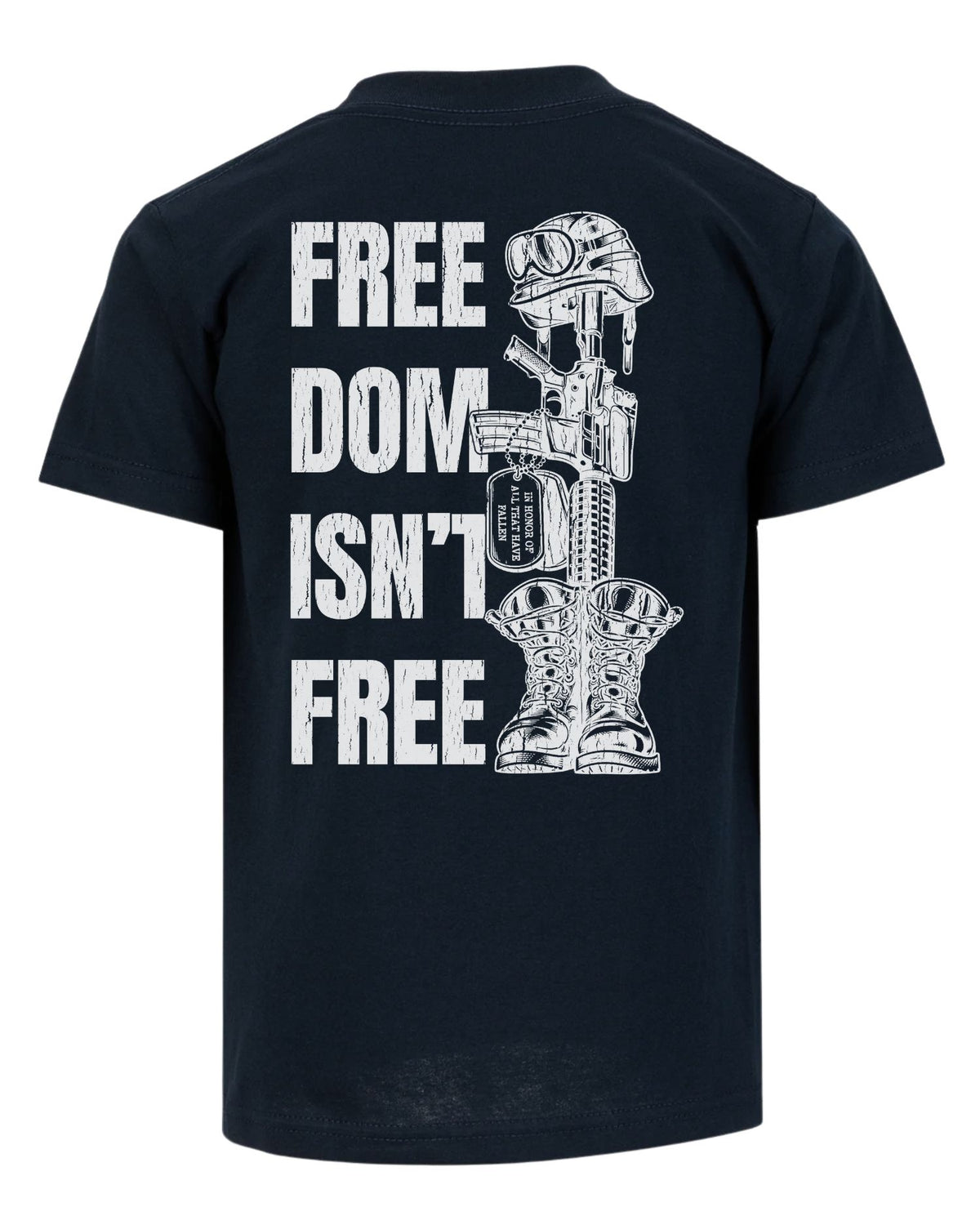 Freedom Isn't Free T-shirt | Navy | mockup 08