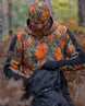 Orange Timber Camo Balaclava Hoodie | mockup 09