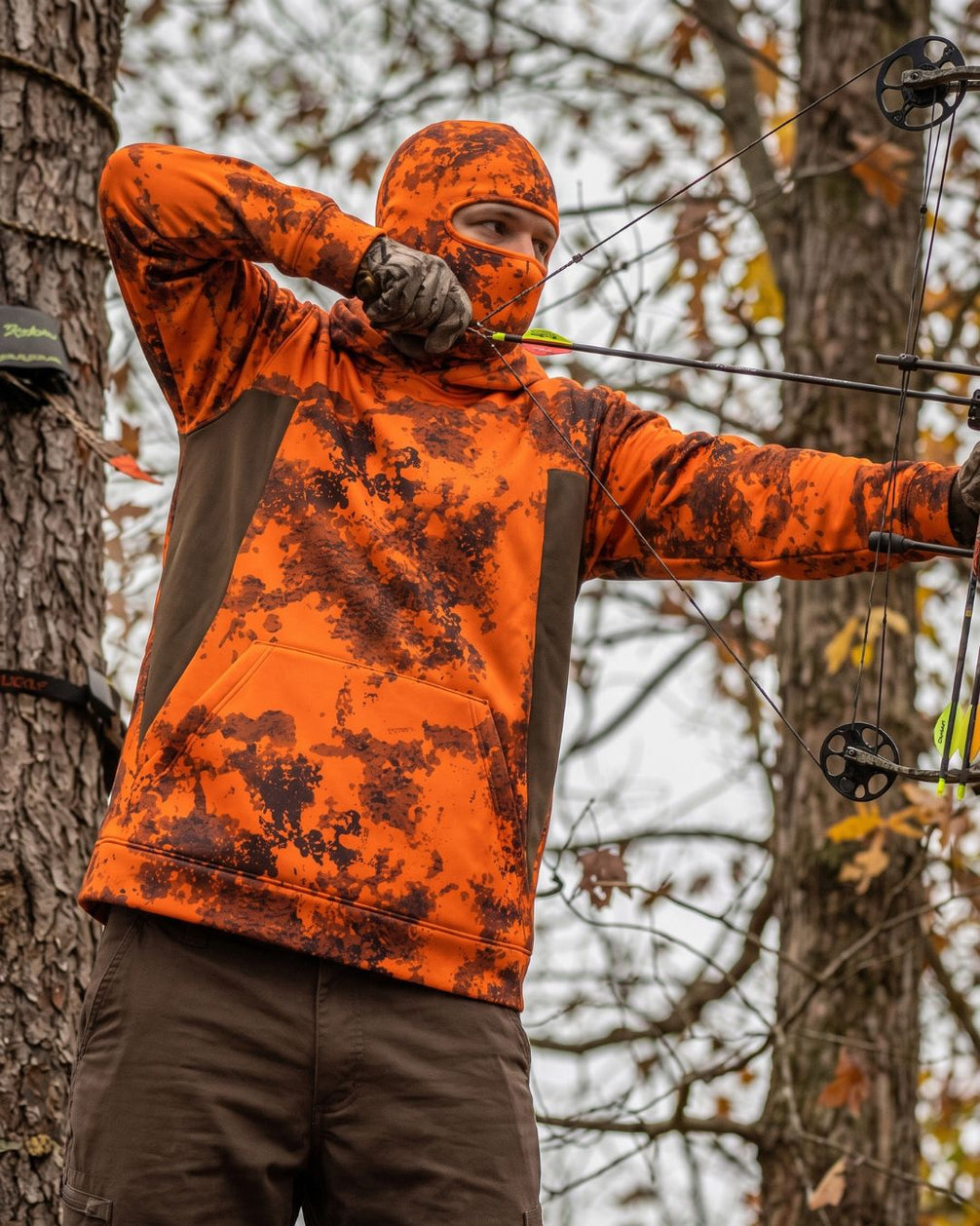 Blaze Terrain Camo Balaclava Hoodie | mockup 10