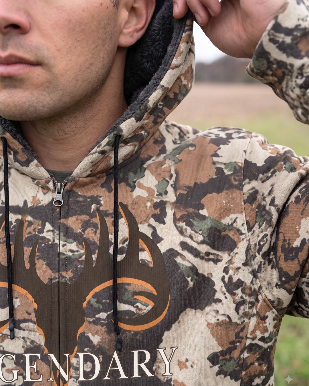 Legendary Camo Fleece-Lined Jacket | mockup 10