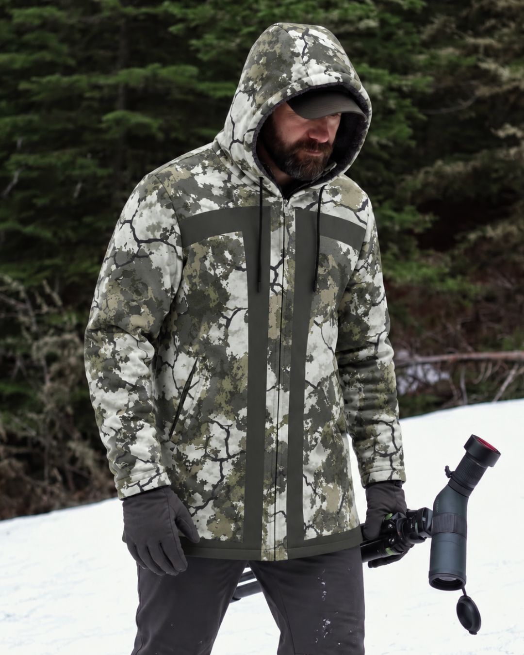 Stone Ridge Camo Fleece-lined Jacket | mockup 10