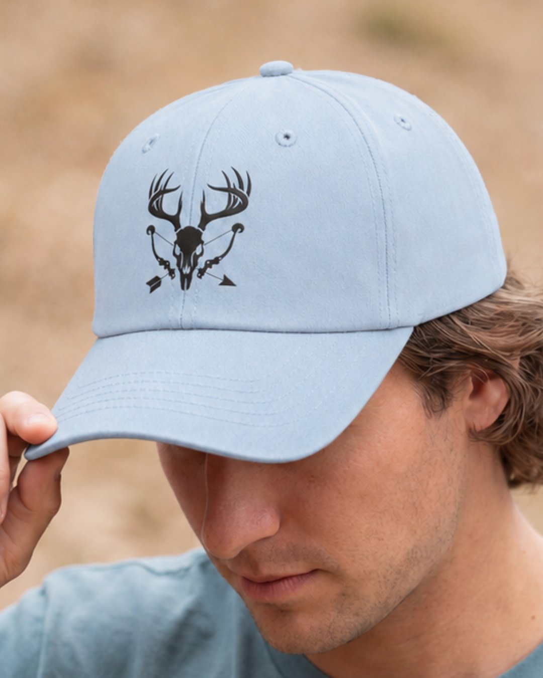 Buck Skull Archery Embroidered Classic Hat