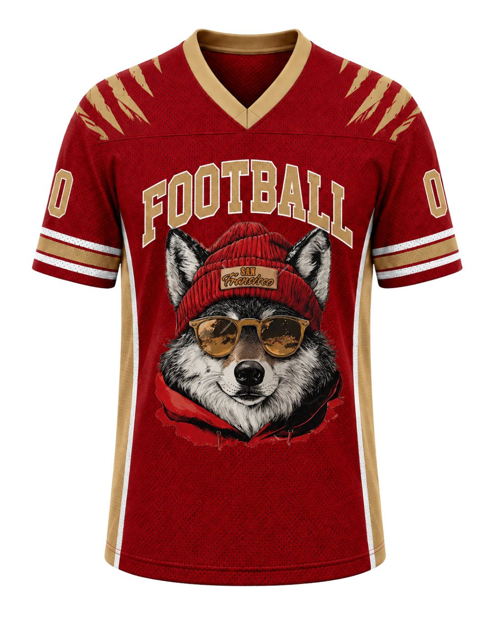 Personalized Name & Number San Francisco Wolf Jersey Football