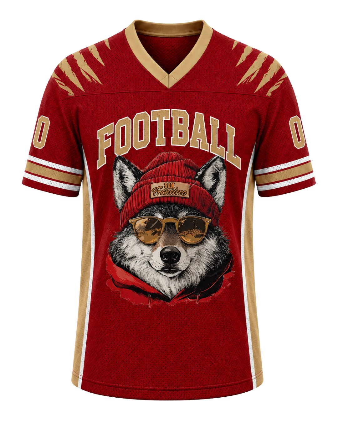 Personalized Name & Number San Francisco Wolf Jersey Football